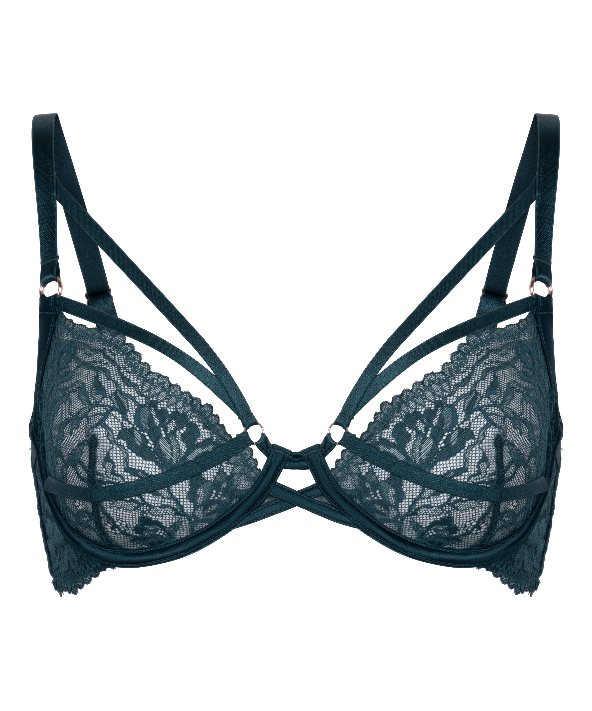 Amel Non-Padded Underwired Bra, Blue, main