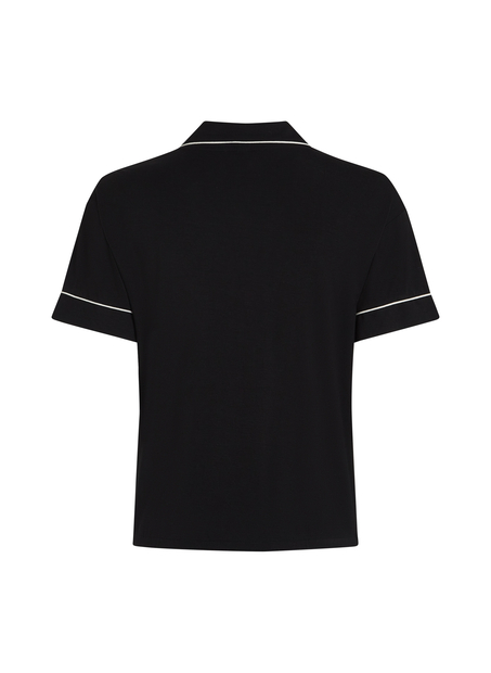 Pyjama Jacket Jersey Essential, Black