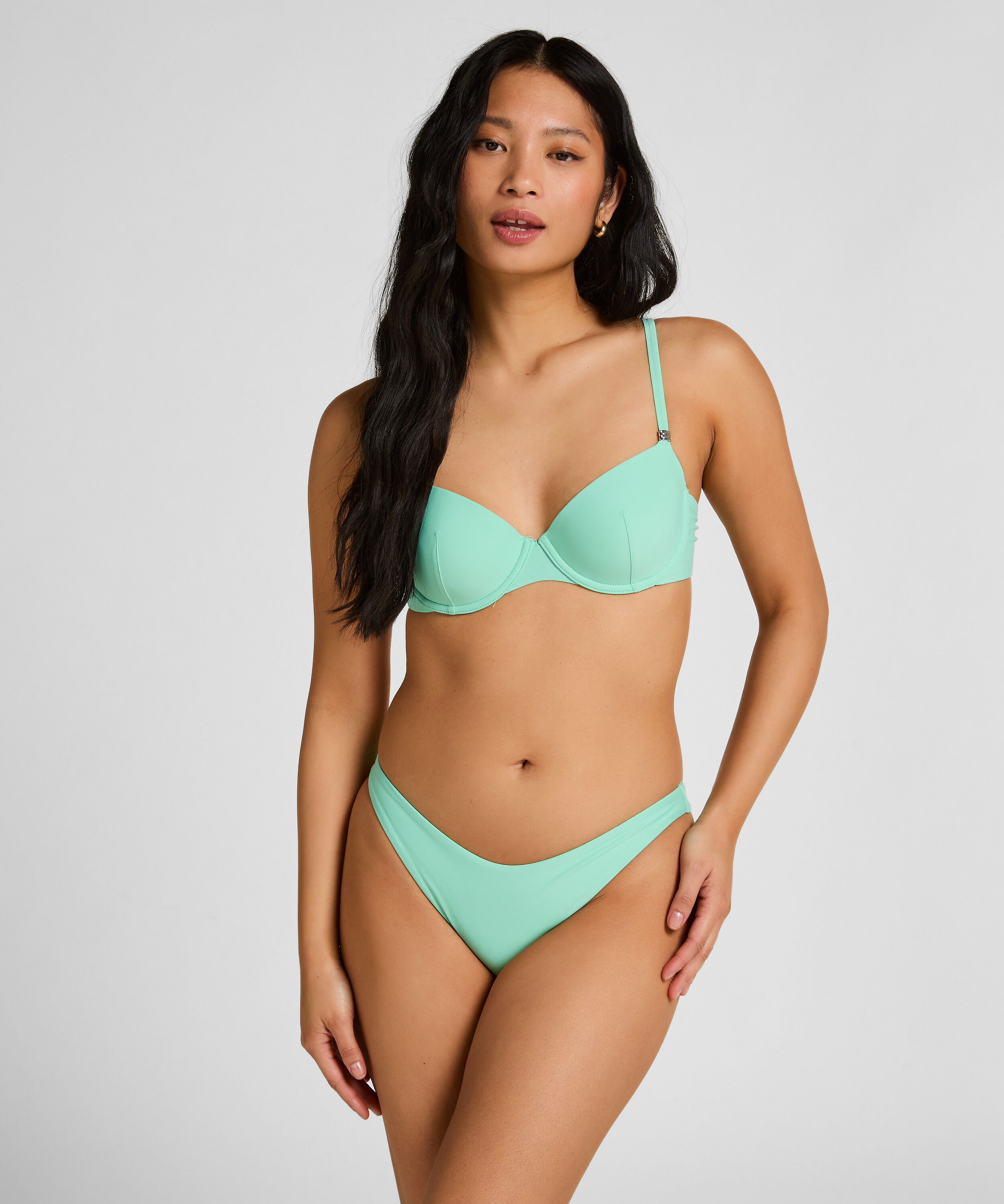 Highleg Bikini Bottom Luxe, Green