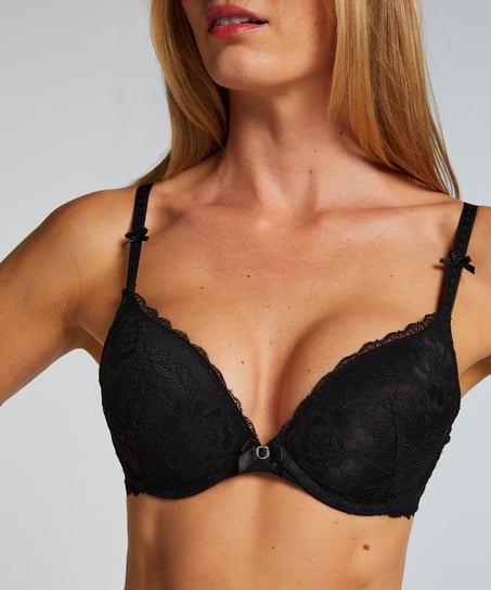 Maya Padded Underwired Push-Up Bra, Black