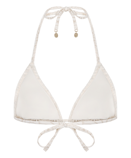 Caicos Triangle Bikini Top, Beige
