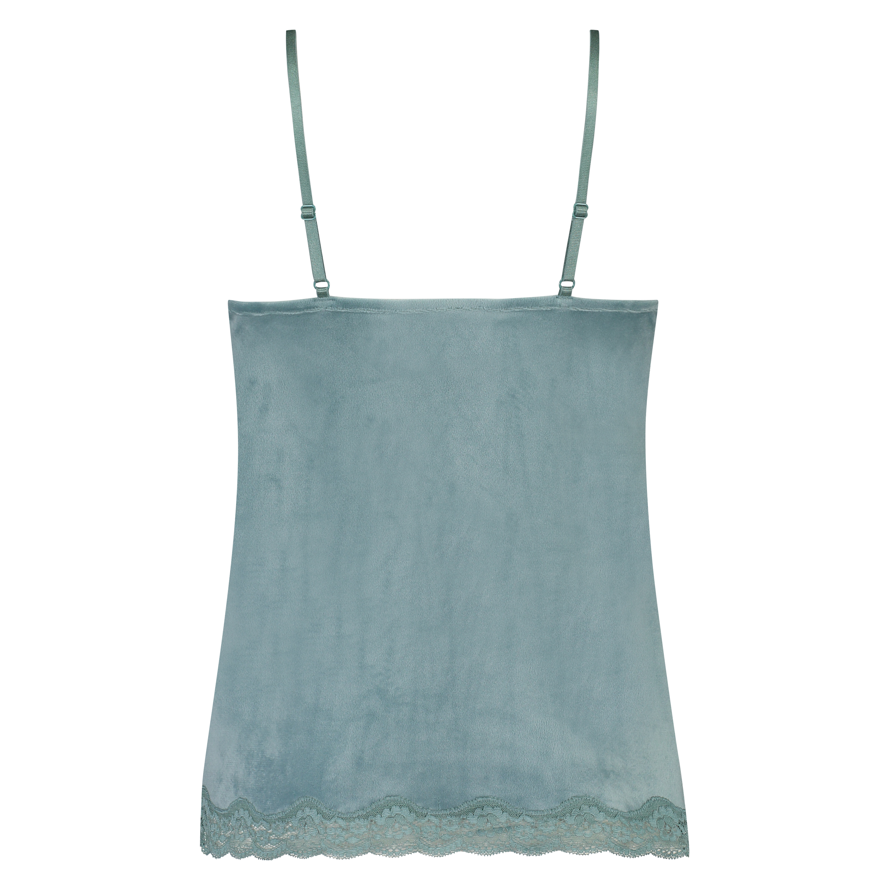 Velours Lace Cami Top, Green, main