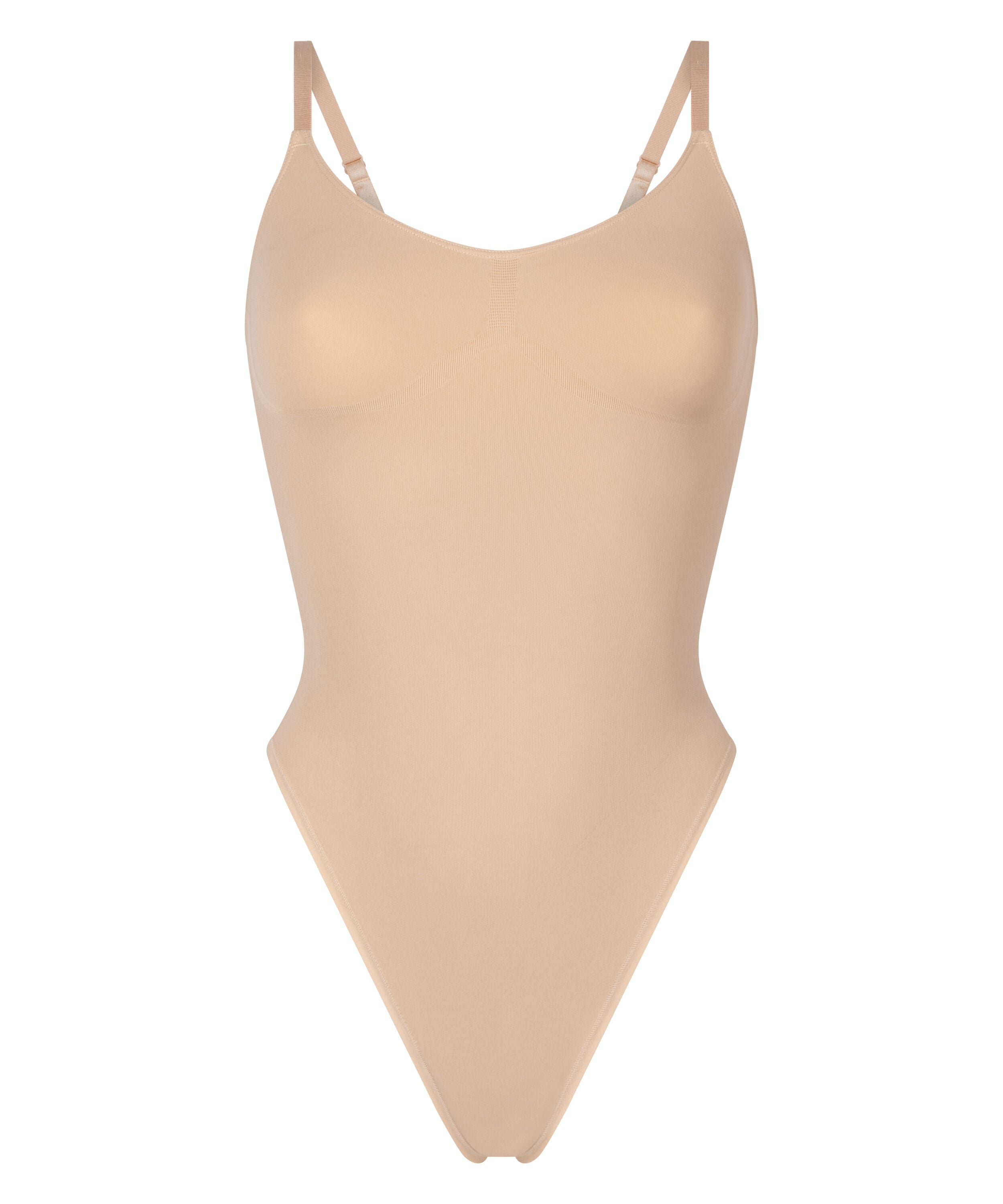 Seamless Enhancing High Leg Body, Beige