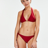 Pagoda triangle bikini top, Red