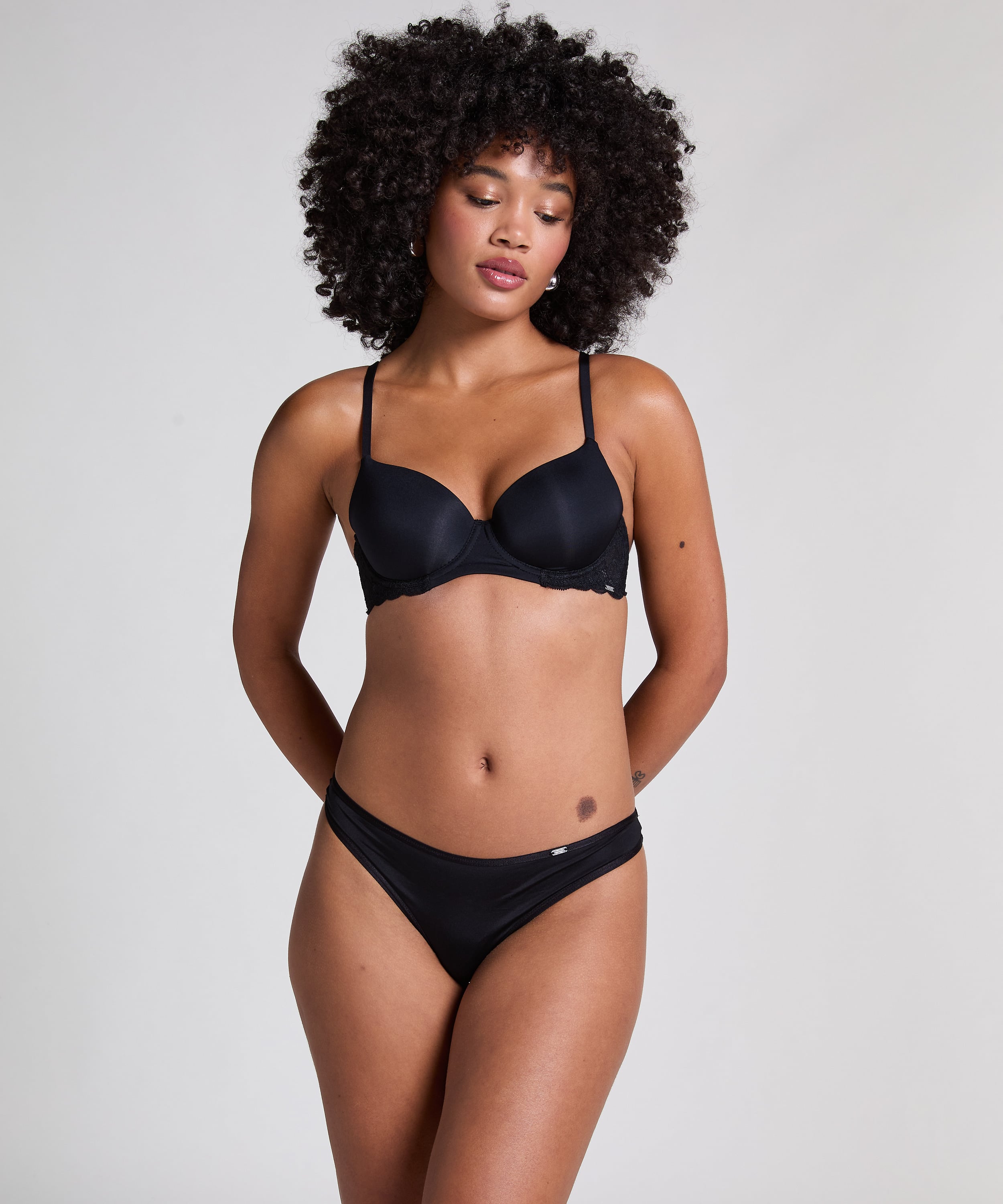 Angie Padded Underwired Bra, Black, main