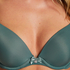 Plunge Padded Underwired Bra, Green