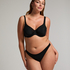 Mesh non-padded underwired bra, Black