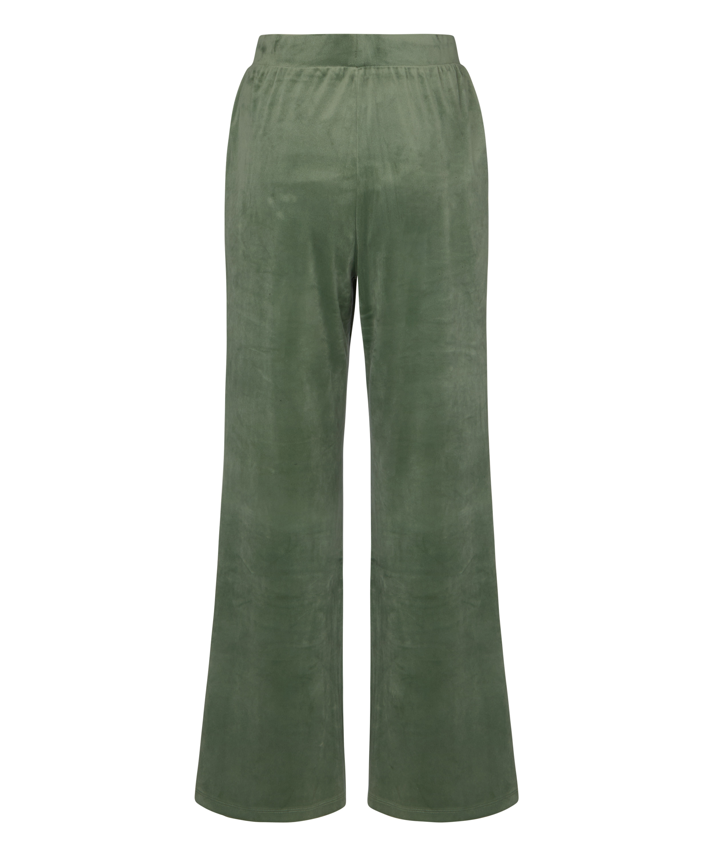 Velours Pyjama Pants, Green, main