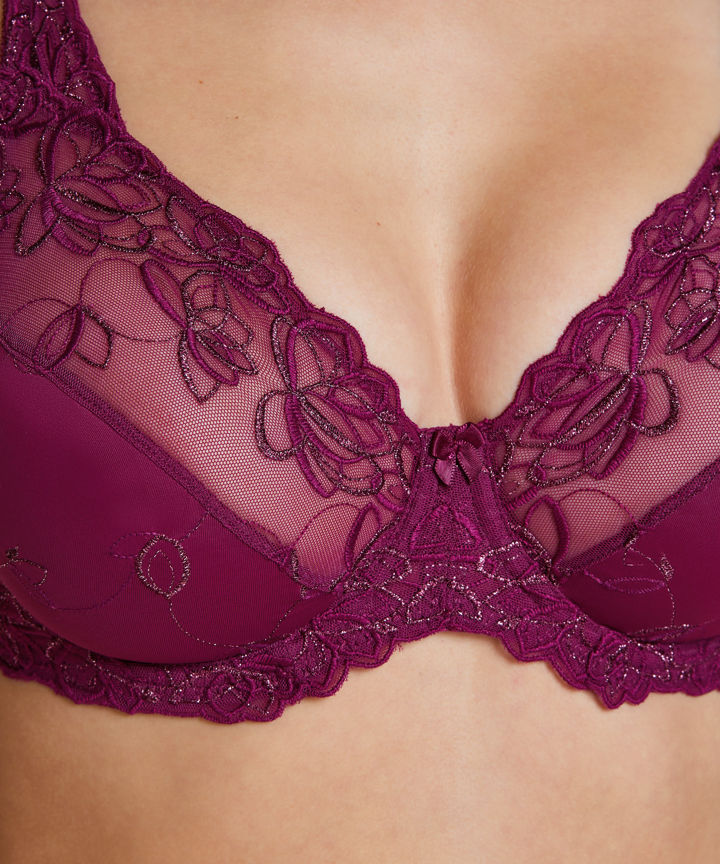 Diva Non-Padded Underwired Bra, Purple, main