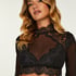 Cynthia long-sleeved bralette, Black