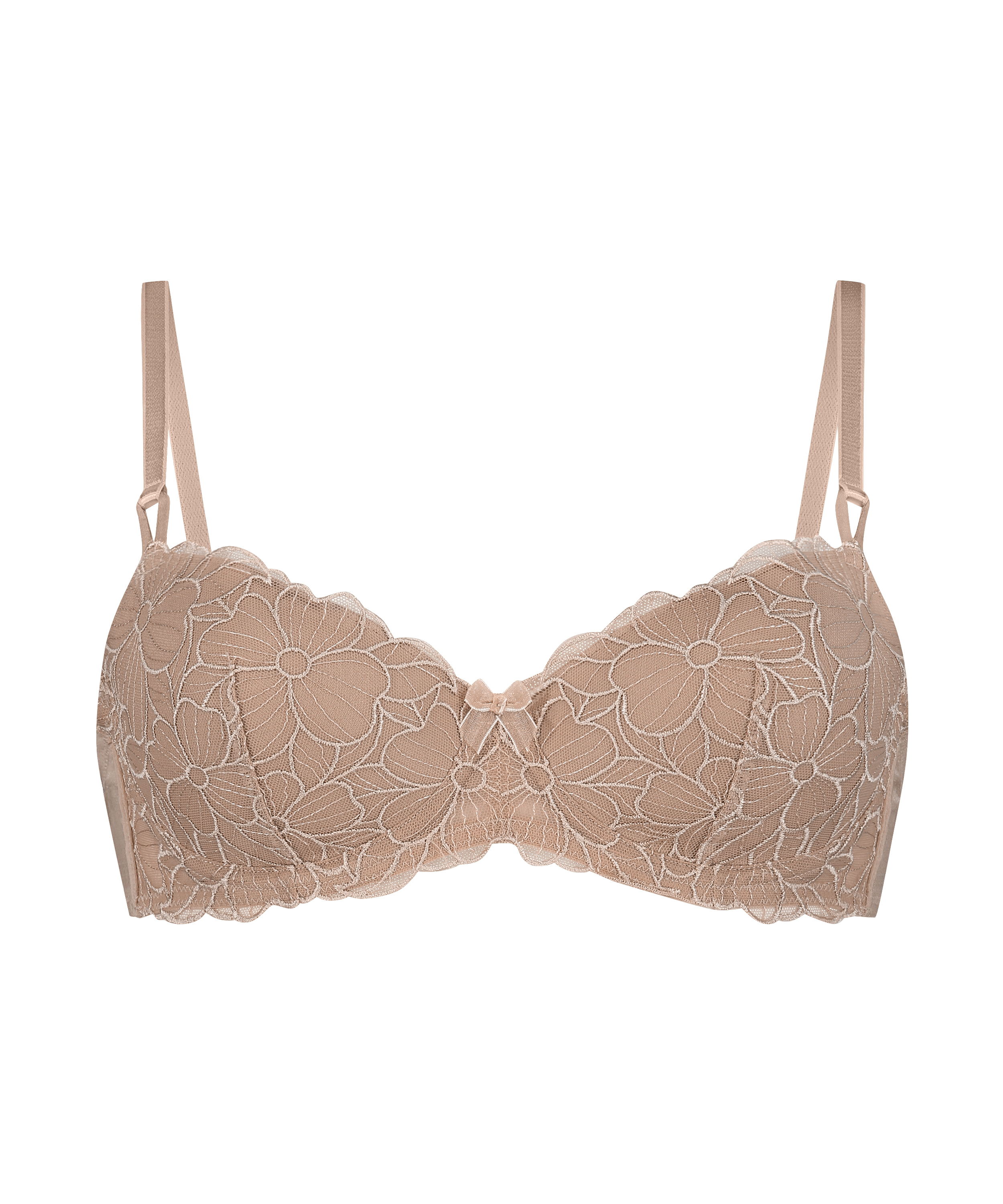 Anya Padded Underwired Bra, Brown, main