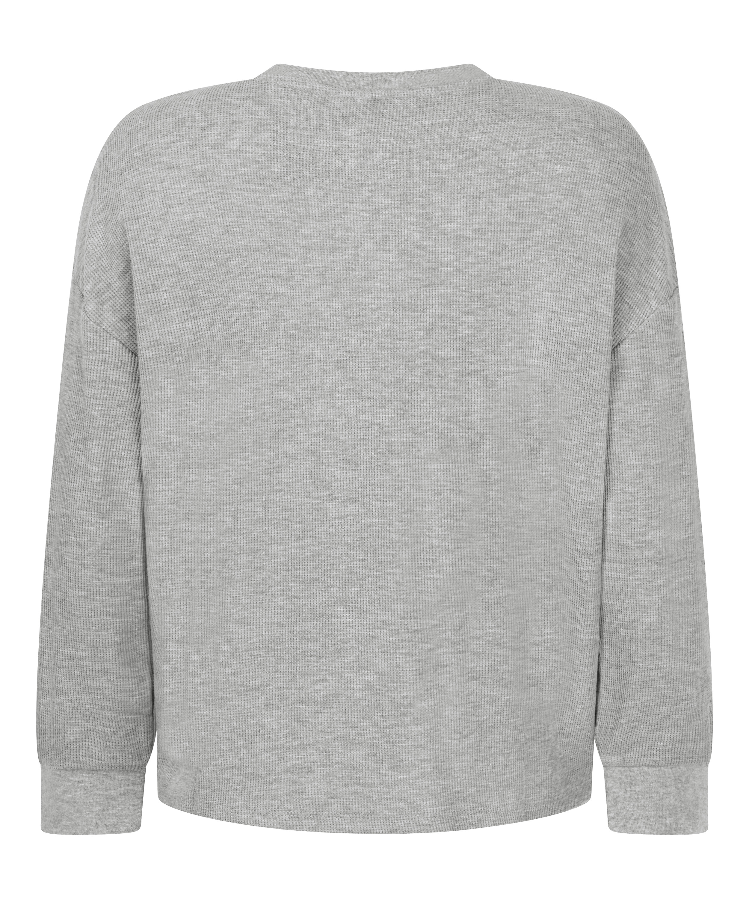 Top Waffle Henley, Gray, main