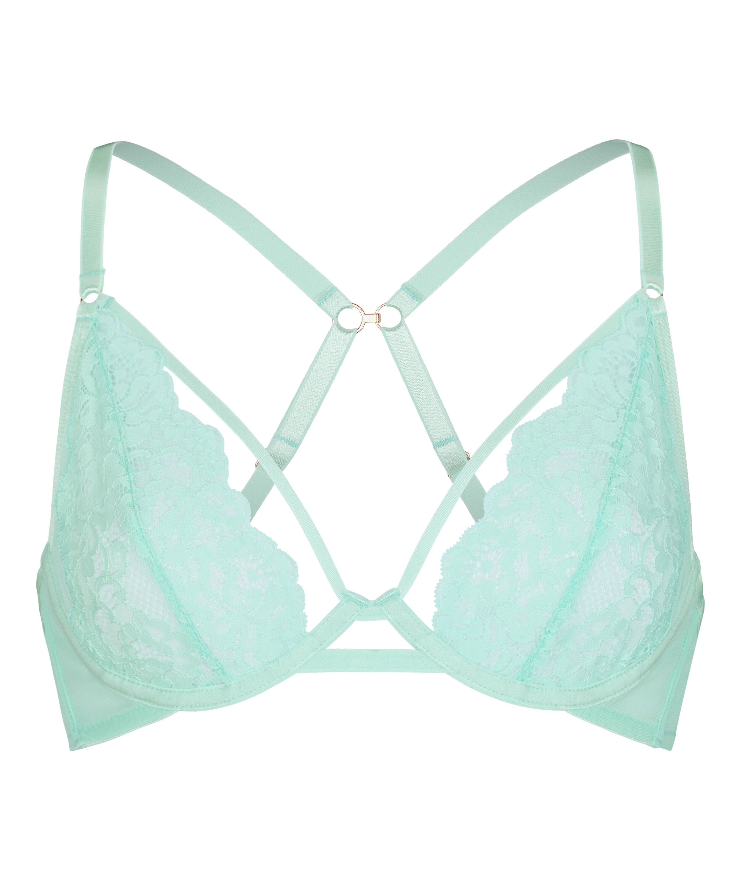 Cinnamon Non-Padded Underwired Bra, Green