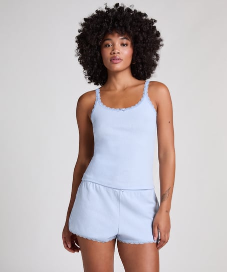 Pointelle Shorts, Blue