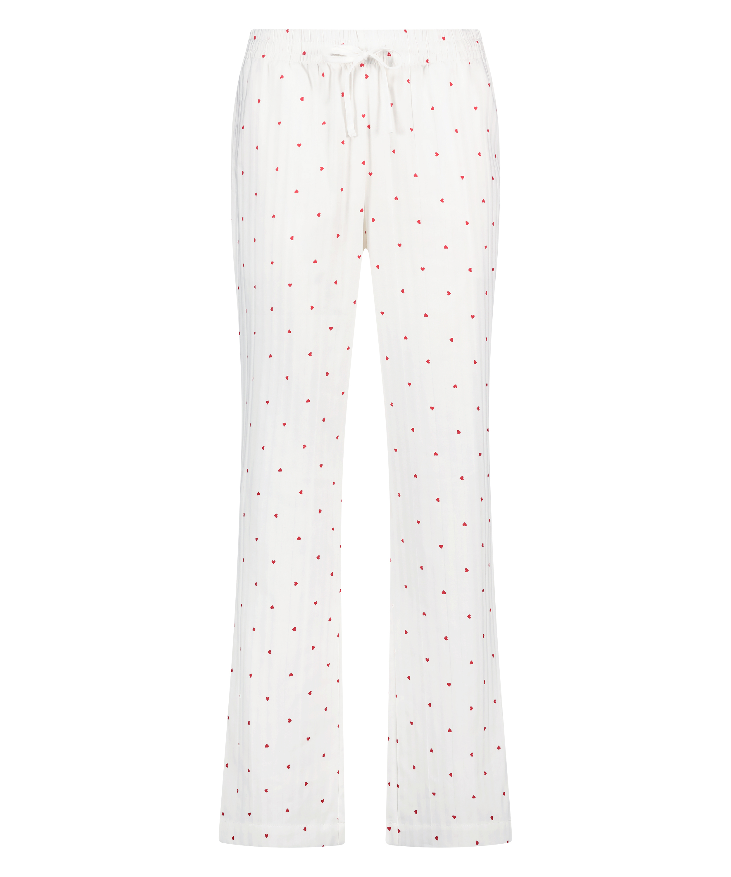 Jacquard Hearts Pyjama Bottoms, White, main