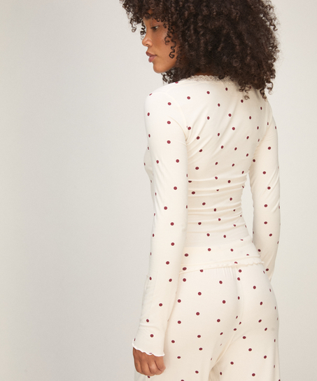 Top Lace Dot, White