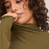 super soft Turtleneck shirt with Cashmere, Green