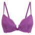 Marine Padded Push-Up Underwired Bra, Purple