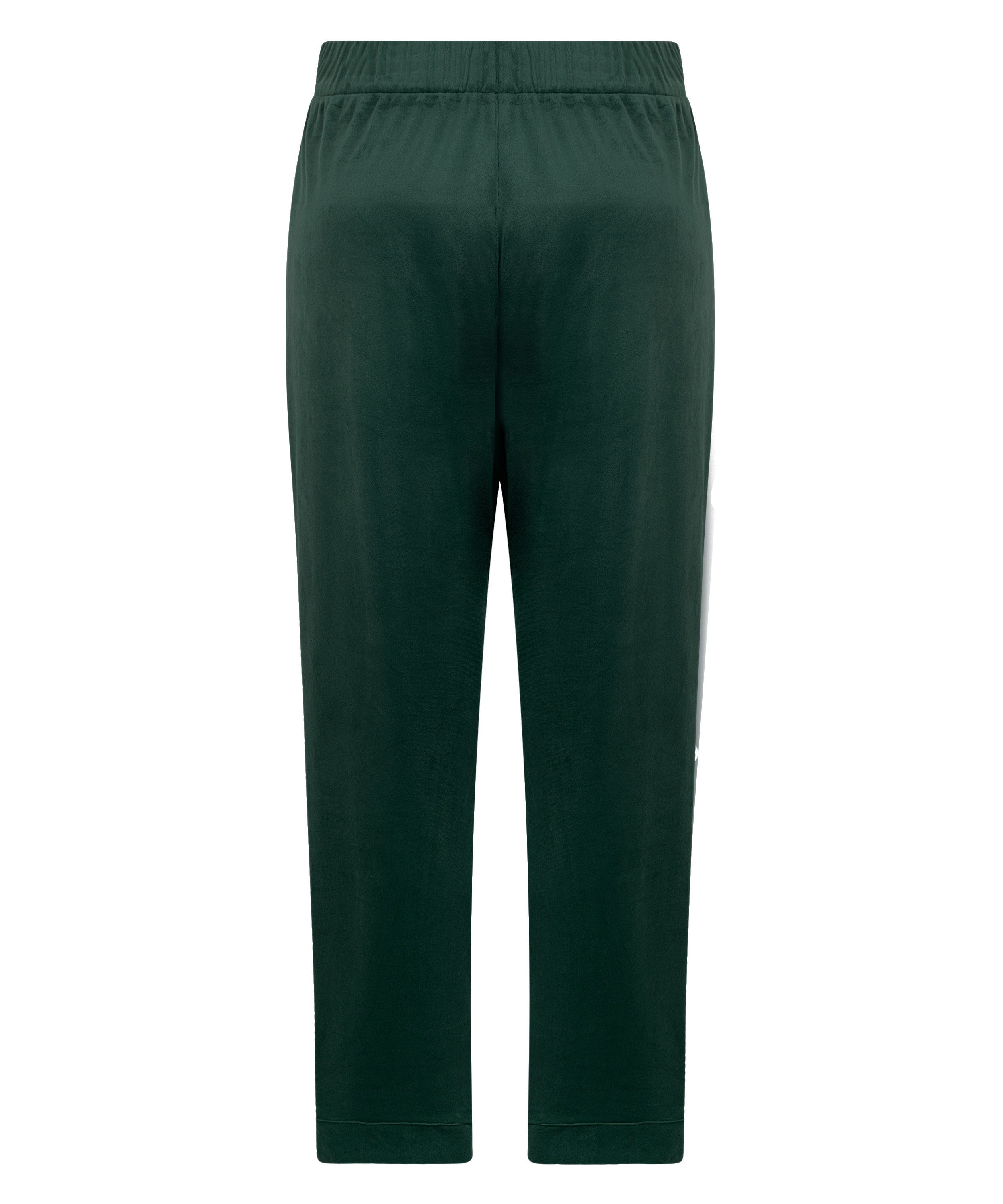 Velvet Pyjama Pants, Green, main