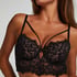 Isabella Padded Underwired Longline Bra, Black