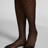 Tights 30 Denier geometric print, Black