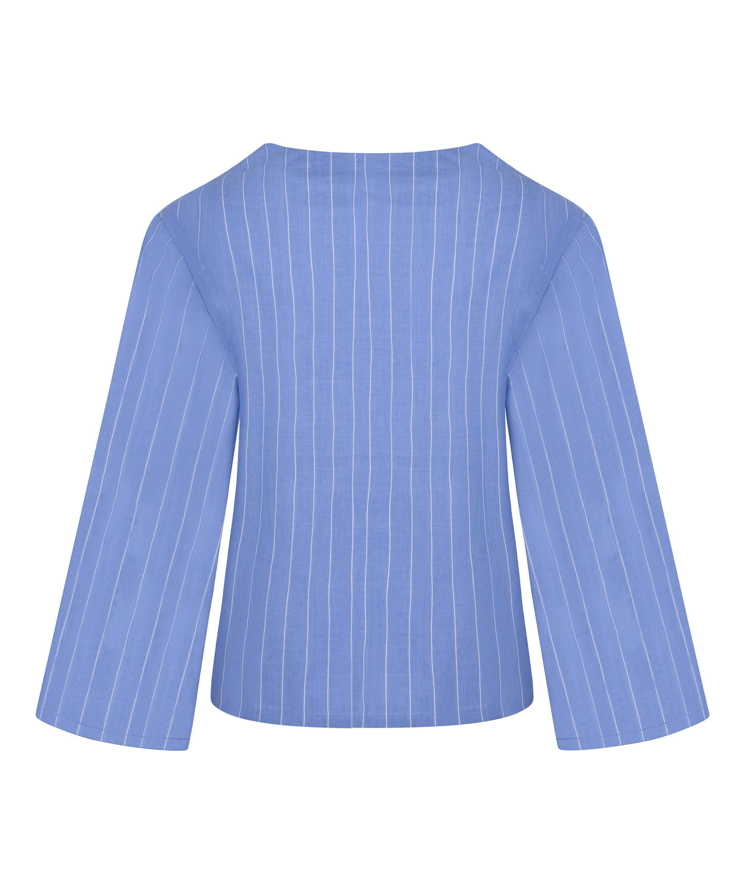 Striped Pyjama Jacket, Blue, main