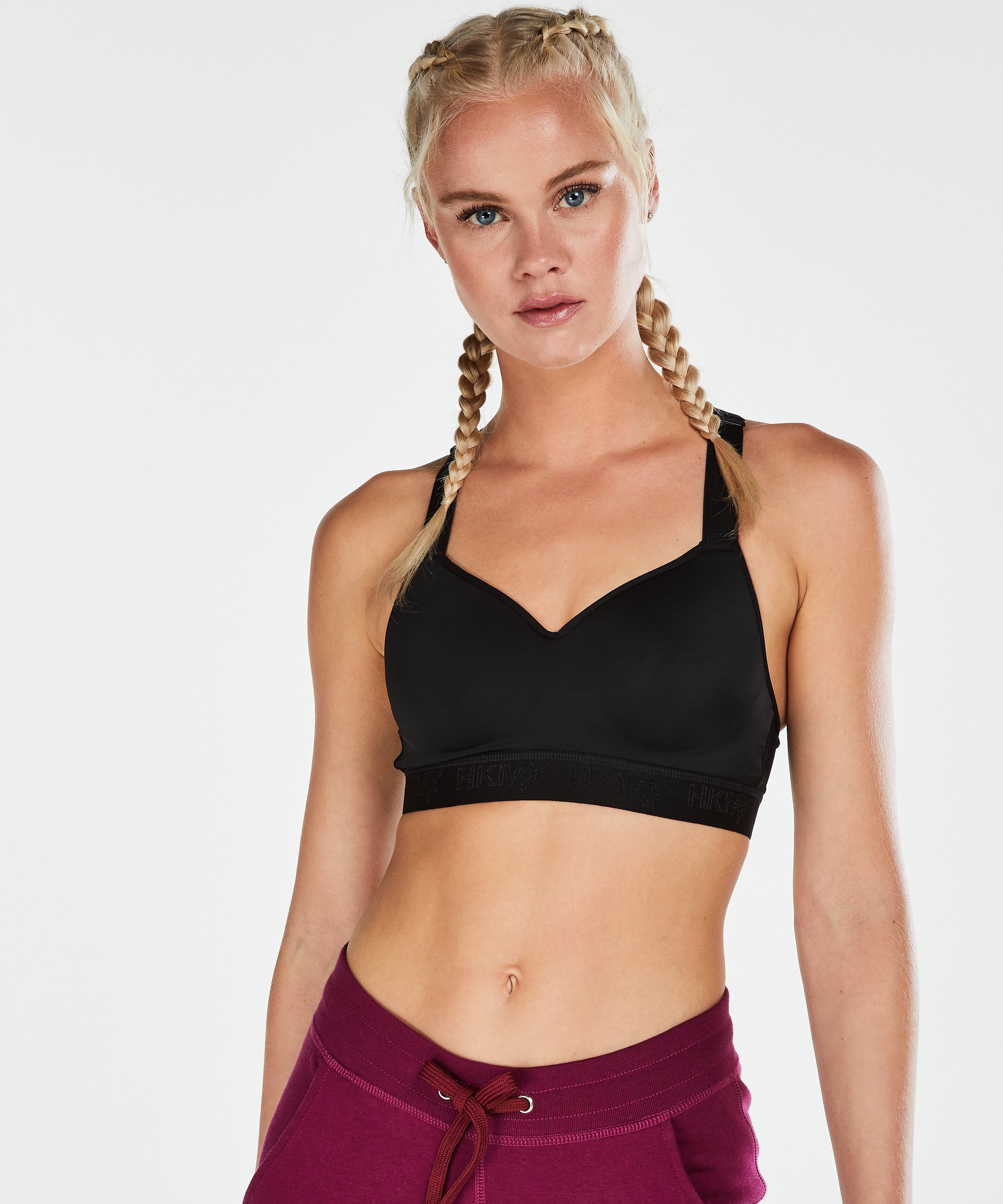 HKMX Sports bra The All Star Level 2, Black, main