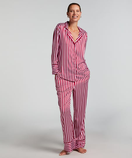 Satin Long-Sleeved Jacket, Pink