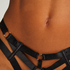Athena Open Crotch Thong, Black