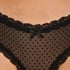 V-shaped Brazilian knickers mesh, Black