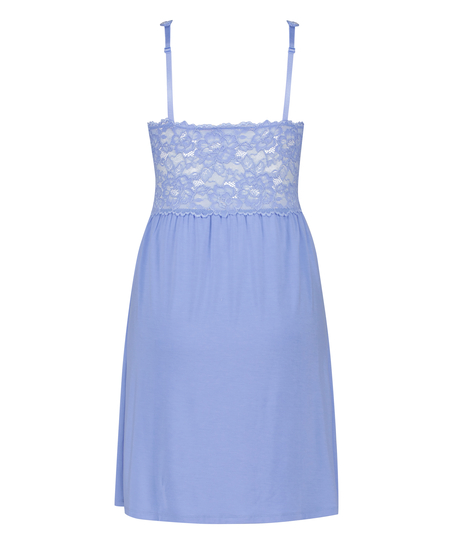 Nora Lace Slip Dress, Blue