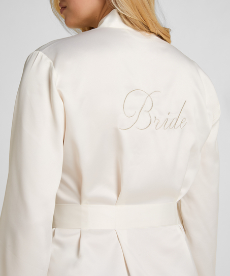 Kimono Bridal Satin, White