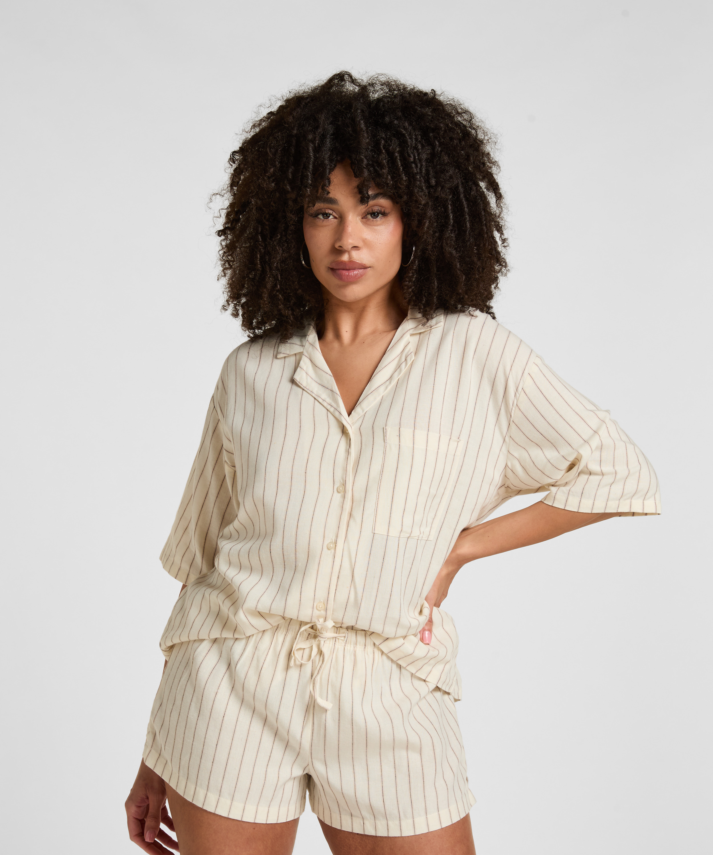 Short Linen, Beige, main
