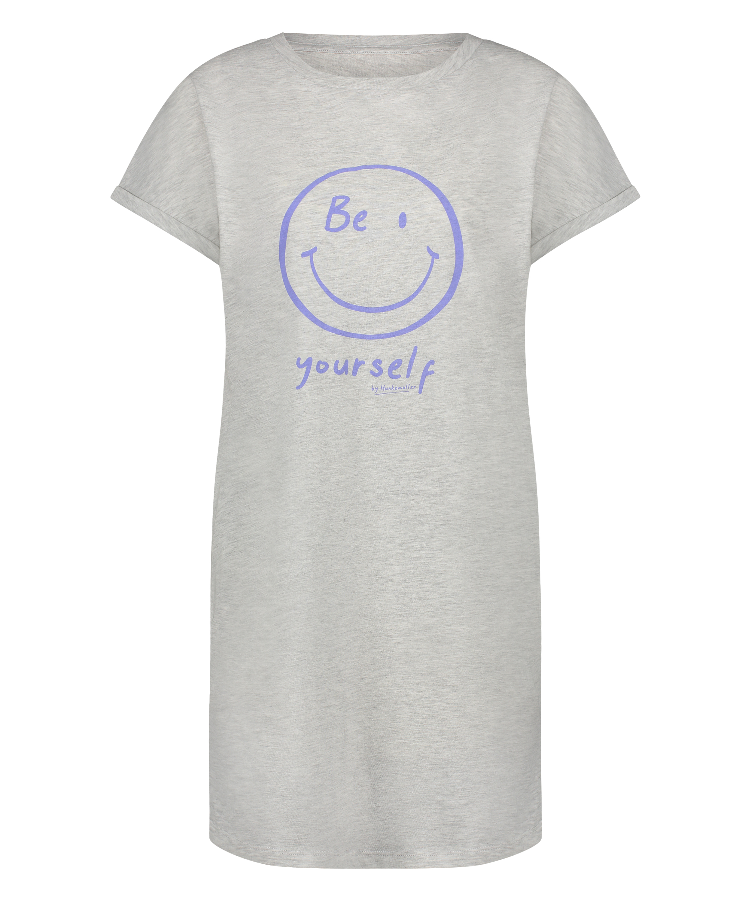 Round Neck Nightshirt, Gray, main