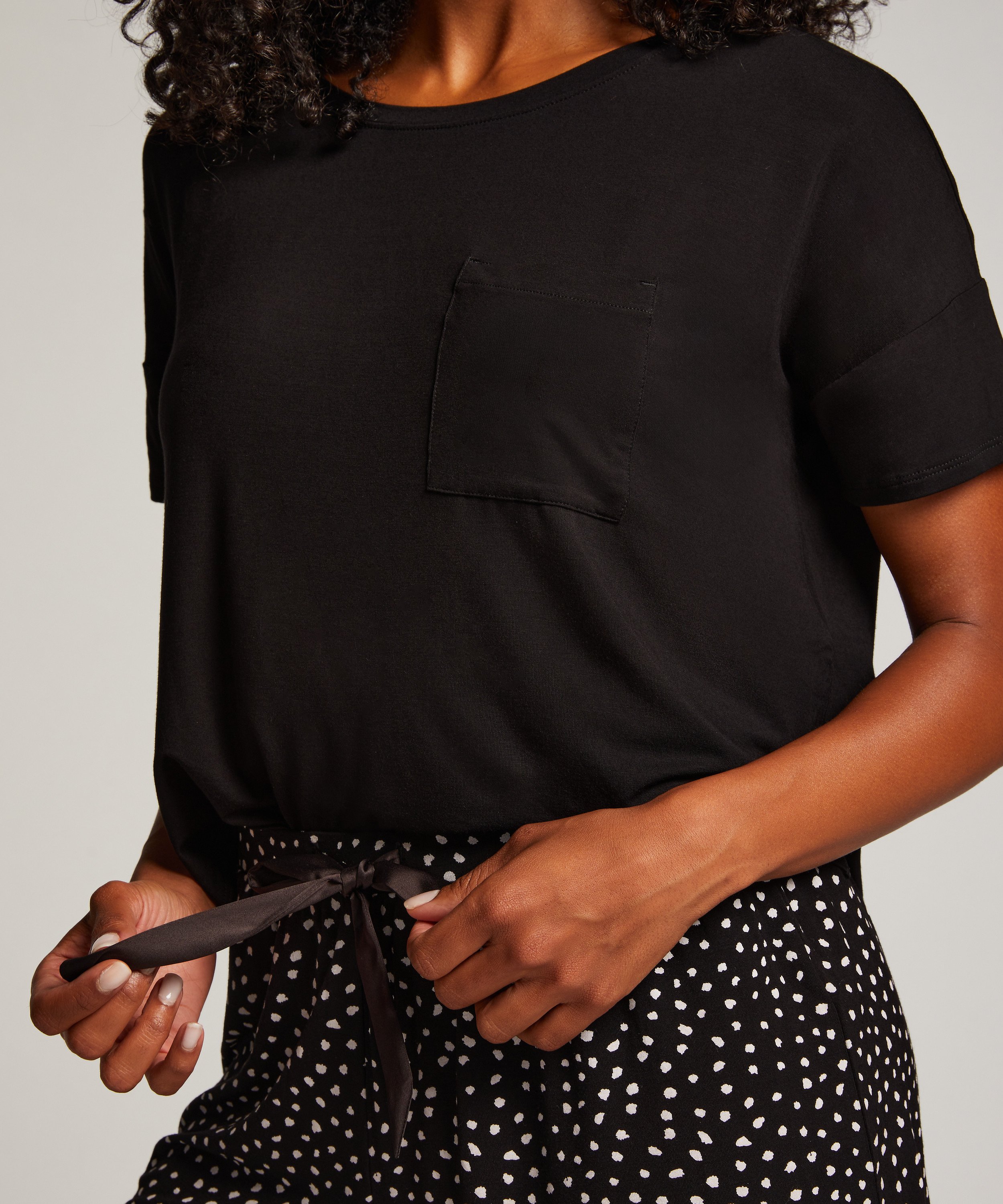 Short Pyjama Set, Black, main