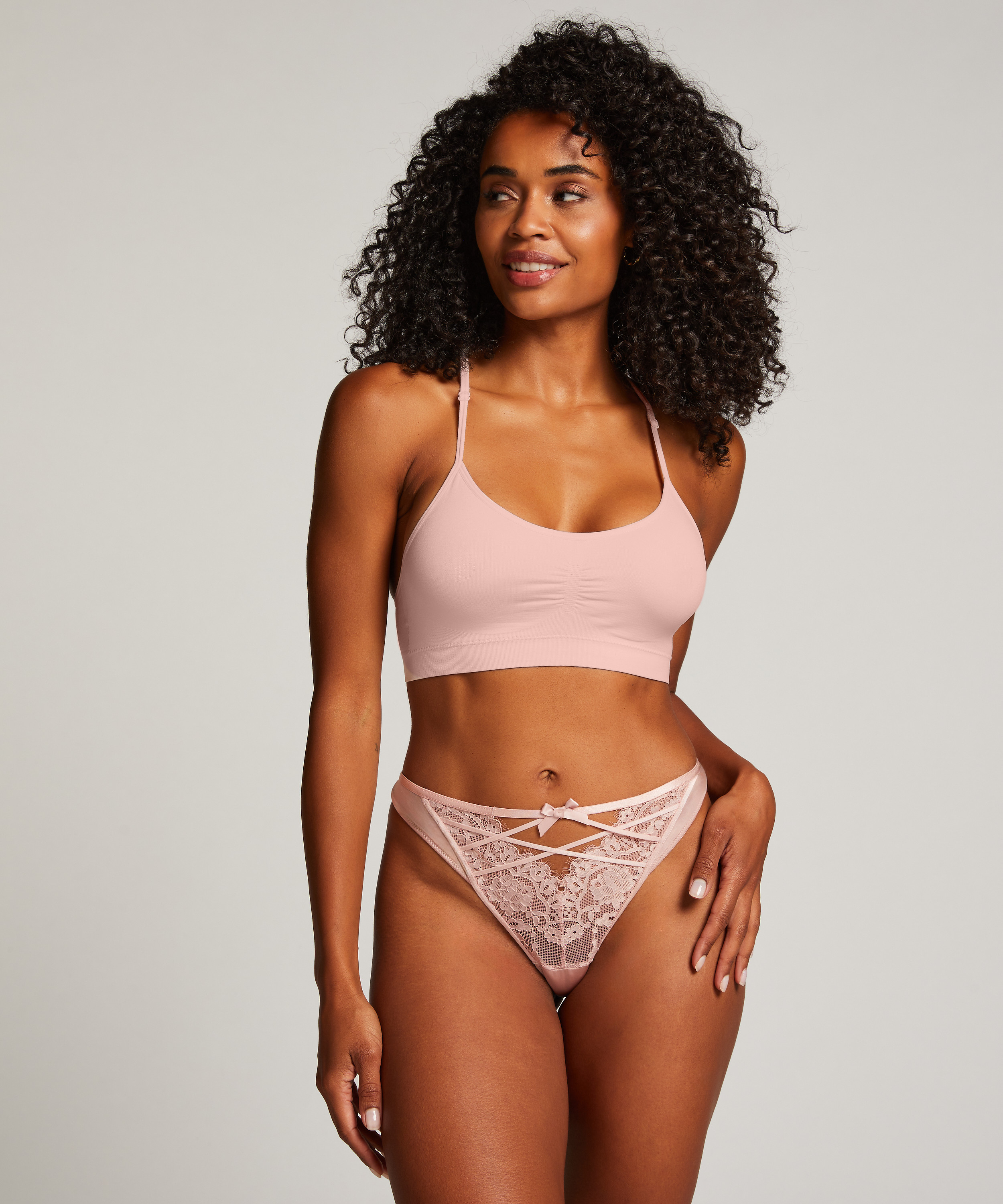 Cheryl High Leg Thong, Pink, main