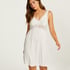 Modal Lace Slip Dress, White