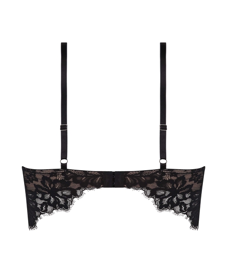 Isabella Padded Underwired Longline Bra, Black
