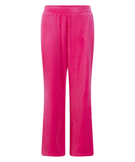 Velours Pyjama Pants, Pink
