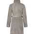 Fleece Zip Bathrobe, Gray