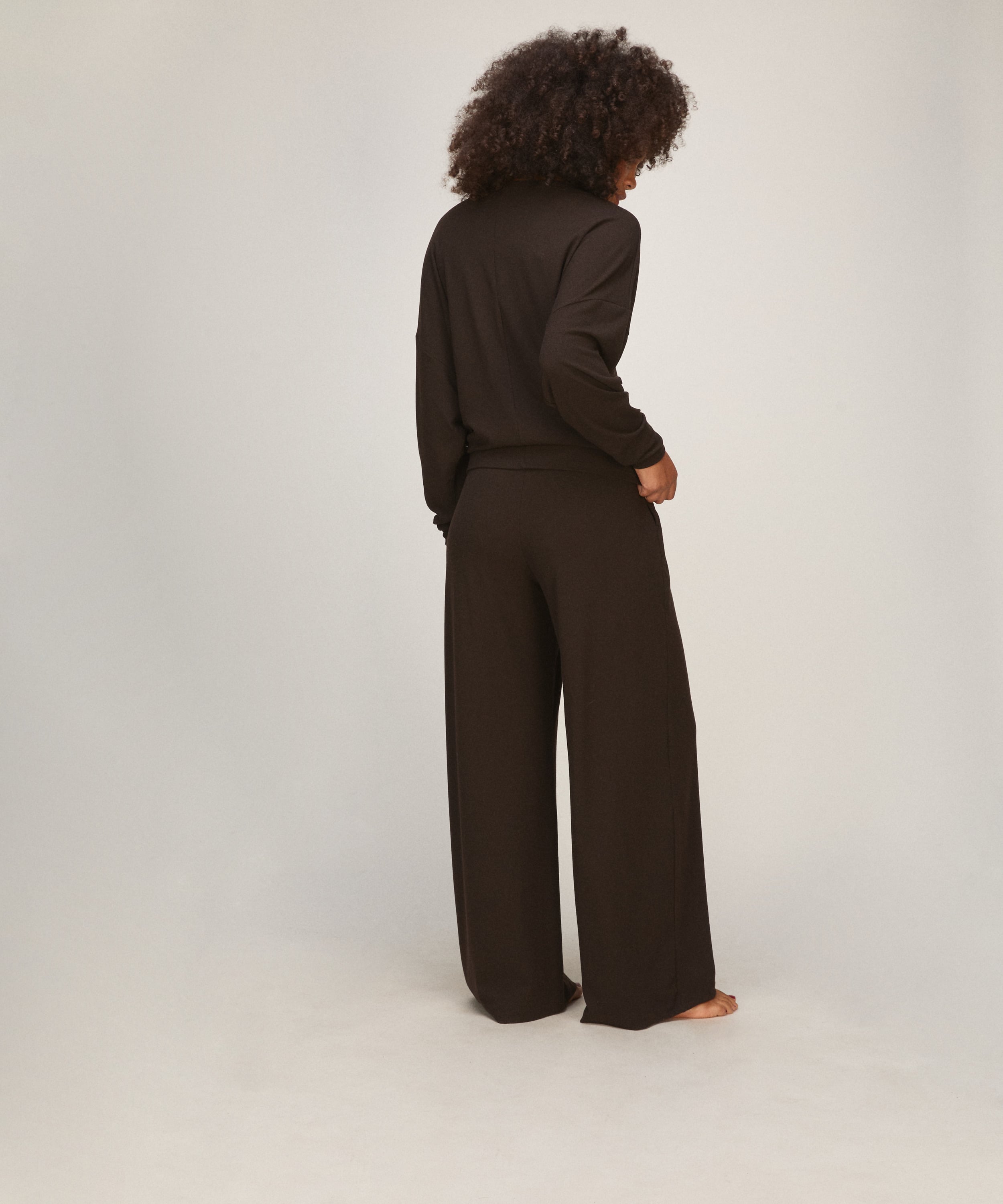 PANT WL PREMIUM RIB JERSEY, Brown, main