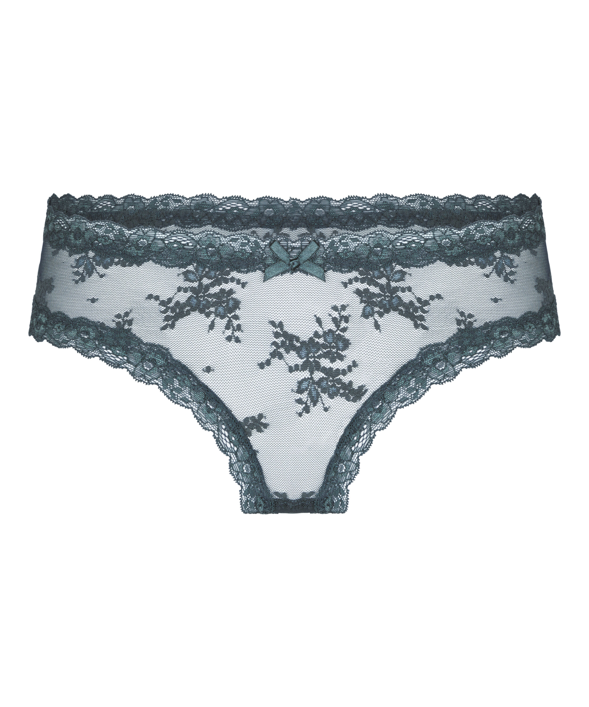 V-shaped Brazilian knickers mesh, Blue