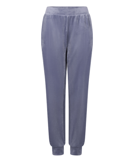 Velours Jogging Pants, Blue