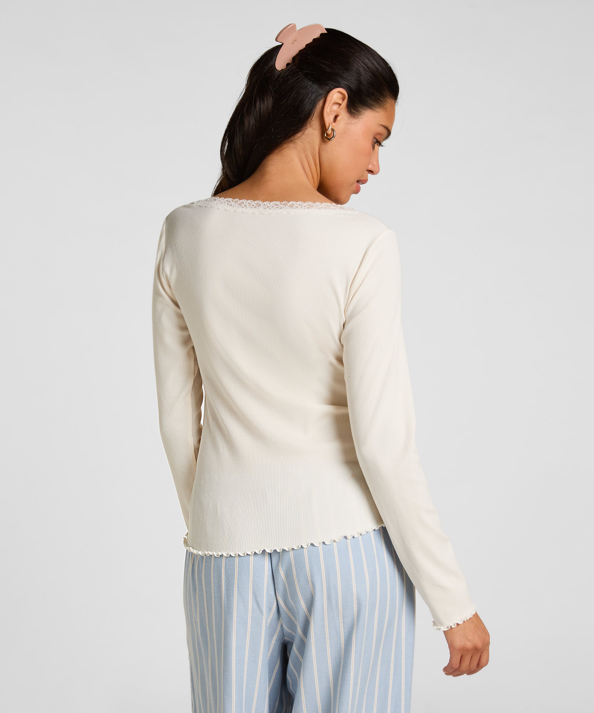 Top Jersey Lace, White, main