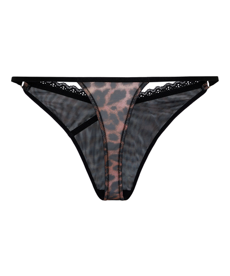 Ella Highleg Thong, Brown