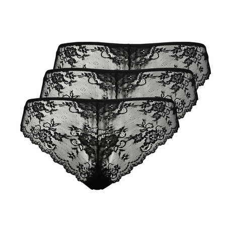Invisible Lace Back Brazilian, Black