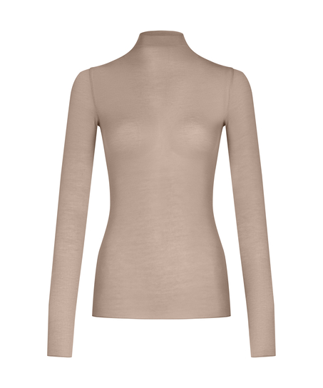super soft Turtleneck shirt with Cashmere, Brown