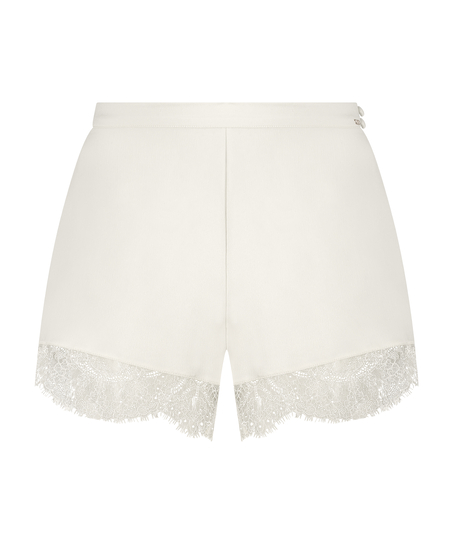 Camille Satin Short, White