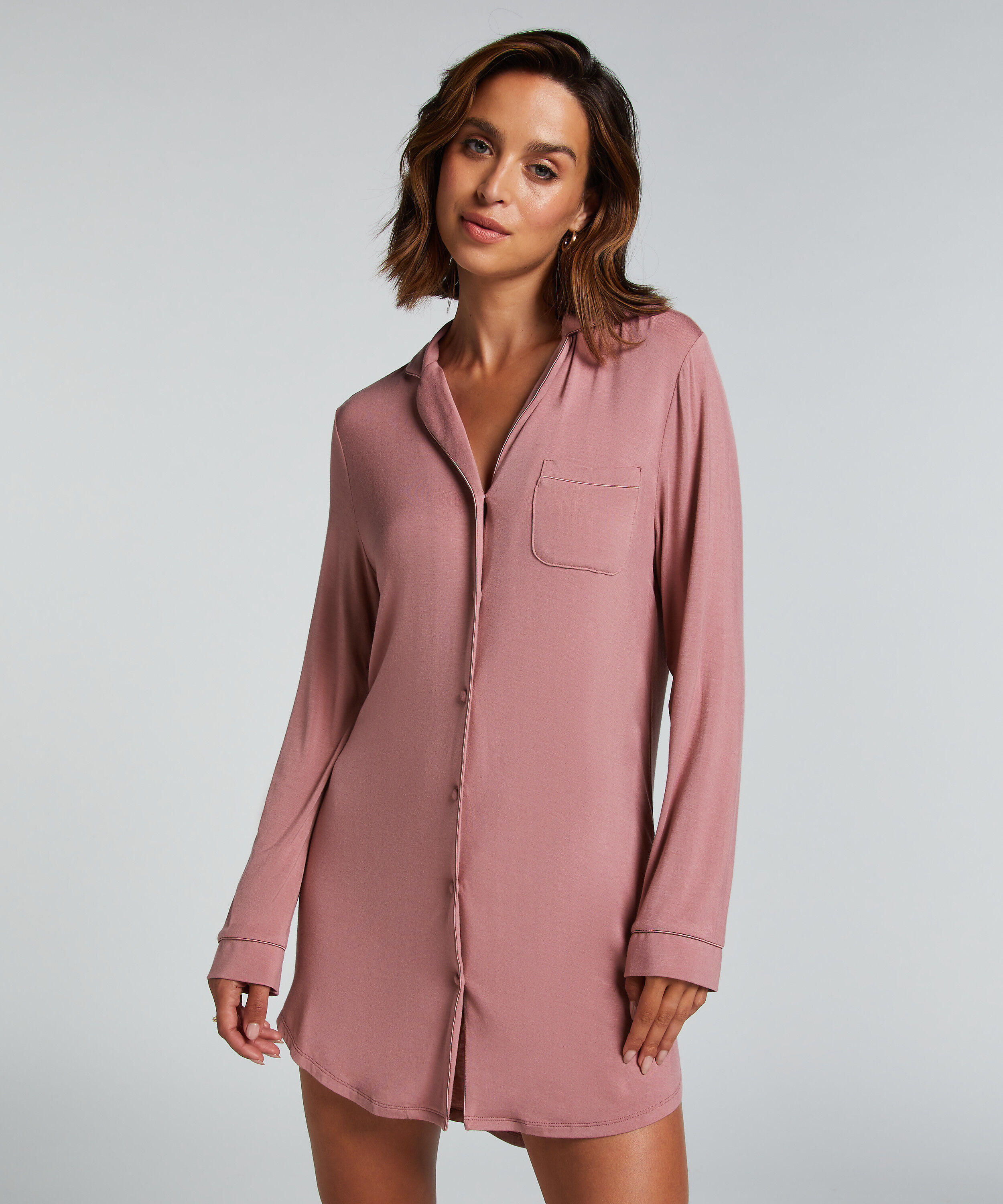 Essential Jersey Shirtdress, Pink