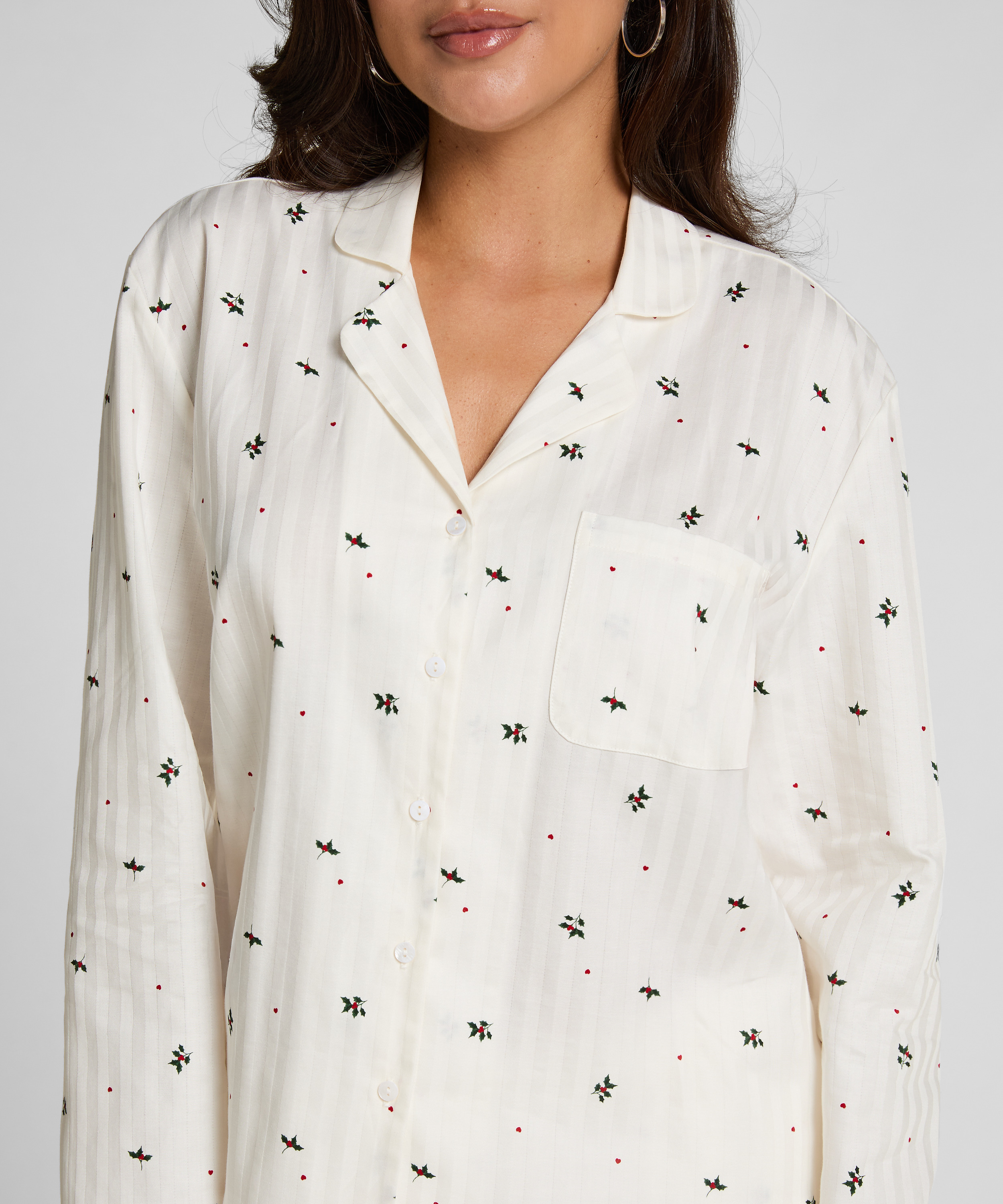 Jacquard Jacket Longsleeve, White, main